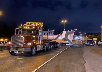 Front view of loaded truck