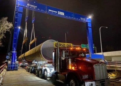 Offloading casing on work bridge